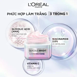 Dưỡng sáng Giảm thâm nám L'Oreal Paris Glycolic (AHA) Bright 15ML