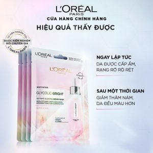 Mặt nạ dưỡng da sáng mờ thâm nám L'Oreal  Paris Glycolic (AHA) 22g
