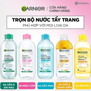 Nước tẩy trang Garnier phù hợp với từng loại da
